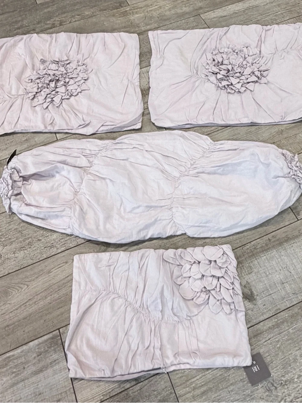 RESTORATION HARDWARE Queen Lilac Fleur Duvet Comforter 4 Pillow Shams $565.00!